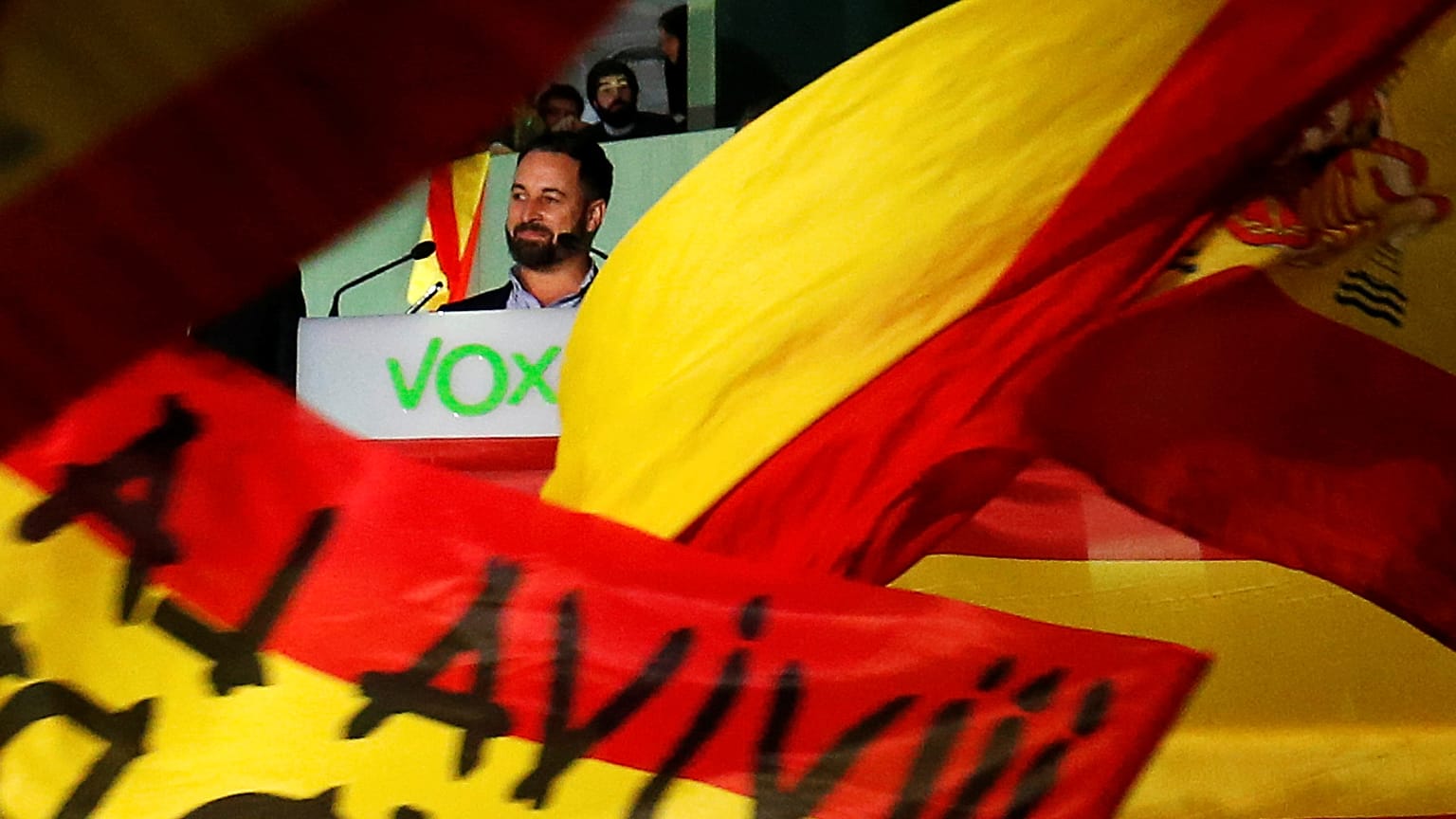 Il leader di Vox Santiago Abascal