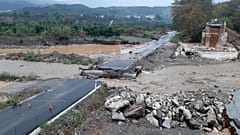 Ολική καταστροφή υπέστη η αυτοσχέδια διάβασης του Κερίτη, στα Χανιά, λόγω της κακοκαιρίας