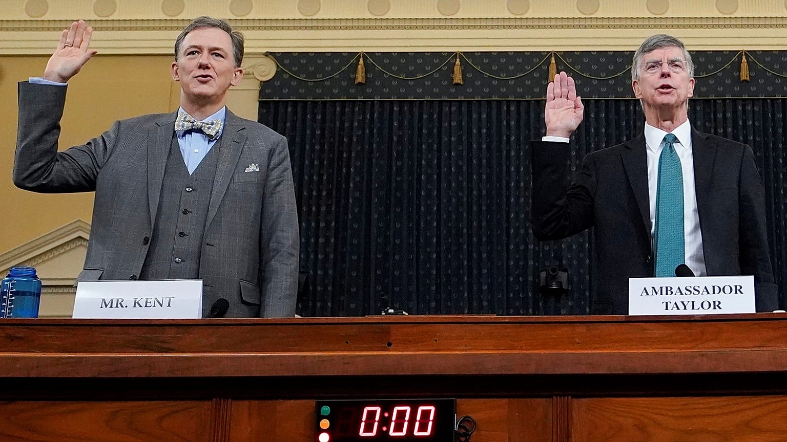 George Kent, deputy assistant secretary of state for European and Eurasian Affairs, and Ambassador Bill Taylor, charge d'affaires at the U.S. embassy in Ukraine