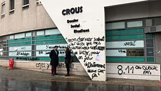 Le siège du CROUS à Lyon, devant lequel s’est immolé un étudiant le 8 novembre