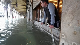 Watch: Nearly three-quarters of Venice underwater after another high tide