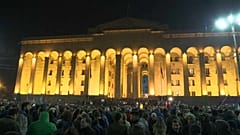 Палаточный лагерь в Тбилиси