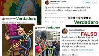 Bolivia: ¿Son verdaderos los tuits insultantes con los indígenas de Jeanine Áñez?