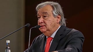 U.N. Secretary General Antonio Guterres speaks during the Istanbul Mediation Conference in Istanbul, Turkey, October 31, 2019.