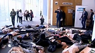 Umweltprotest im Europäischen Parlament