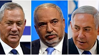 Benny Gantz, Avigdor Lieberman, Binyamin Netanyahu