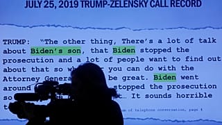 Videographer covers House Intelligence Committee hearing on Trump impeachment inquiry on Capitol Hill in Washington