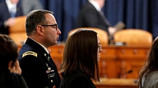 Lt. Col. Alexander Vindman testify at House Intelligence Committee hearing on Trump impeachment inquiry on Capitol Hill in Washington