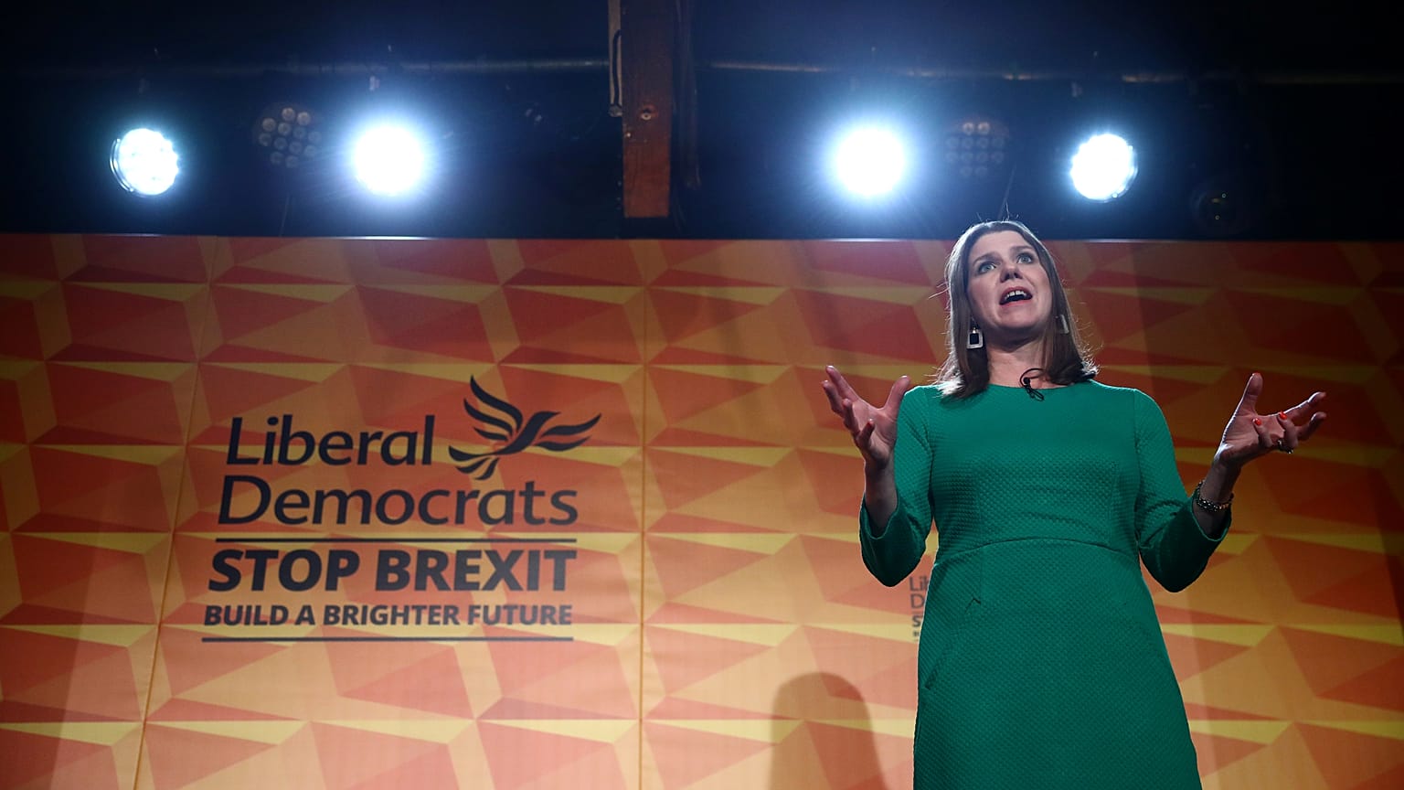 Britain's Liberal Democrat leader Jo Swinson speaks at the launch of the party manifesto in London, November 20, 2019