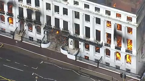 Massive fire destroys seaside hotel in Eastbourne