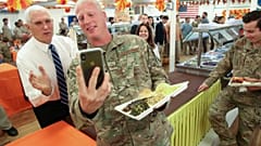Mike Pence travelled to Iraq with his wife, Karen