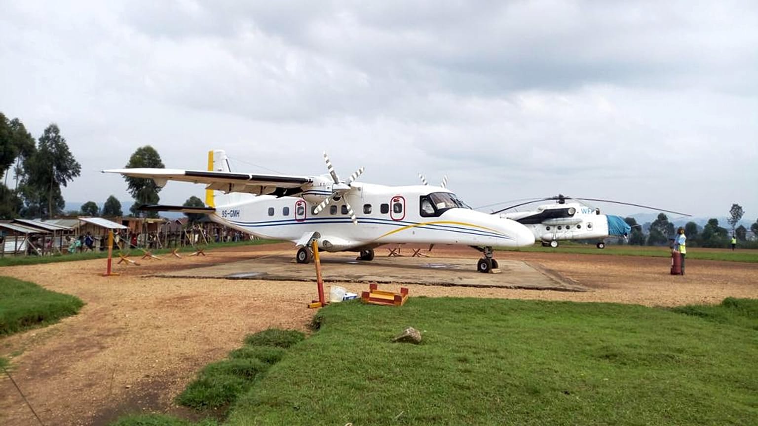A Dornier 228-200 plane operated by local company Busy Bee A Dornier 228-200 plane operated by local company Busy Bee is seen at the Goma International airport.