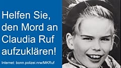 "Claudia Ruf cinayetini aydınlatmaya yardım et!" 