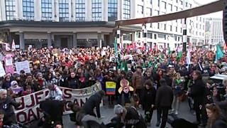 Protesta en Bélgica contra los asesinatos de mujeres