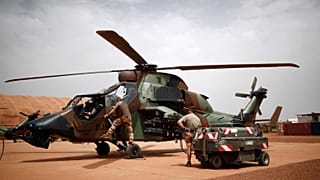 Archive - Un hélicoptère Tigre de la force Barkhane, le 1er aout 2019 à Gao au Mali