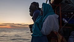 Migranten an Bord der Aita Mari