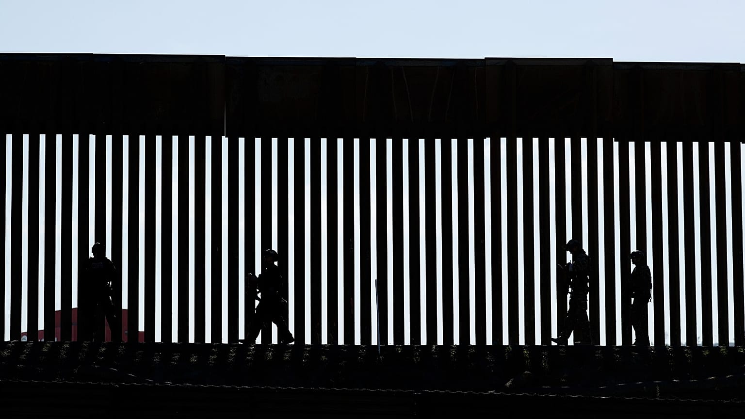 Border Patrol agents patrol the San Ysidro border crossing after the border between Mexico and the U.S. was closed in the San Ysidro neighborhood of San Diego