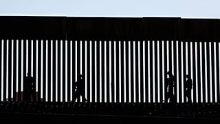 Border Patrol agents patrol the San Ysidro border crossing after the border between Mexico and the U.S. was closed in the San Ysidro neighborhood of San Diego