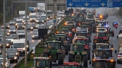 The rolling roadblock has so far blocked the A1 Paris-Lille motorway
