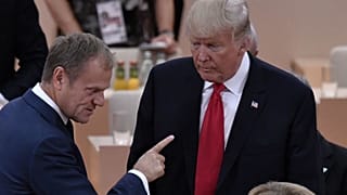 Donald Tusk ve Donald Trump 