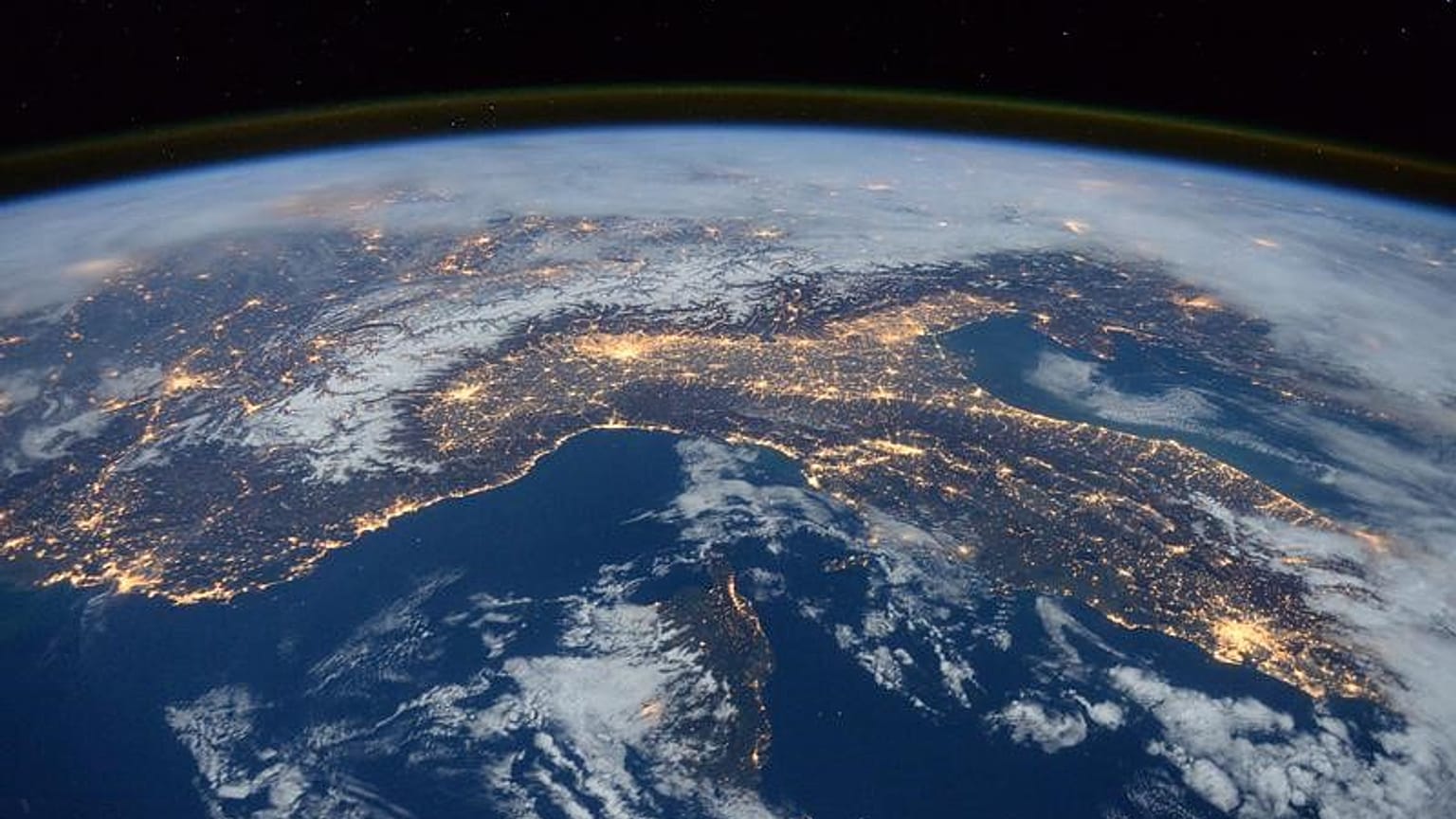 A view over Italy from the ISS