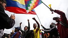 Ambiente festivo en la segunda jornada de paro nacional en Colombia