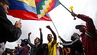 Ambiente festivo en la segunda jornada de paro nacional en Colombia