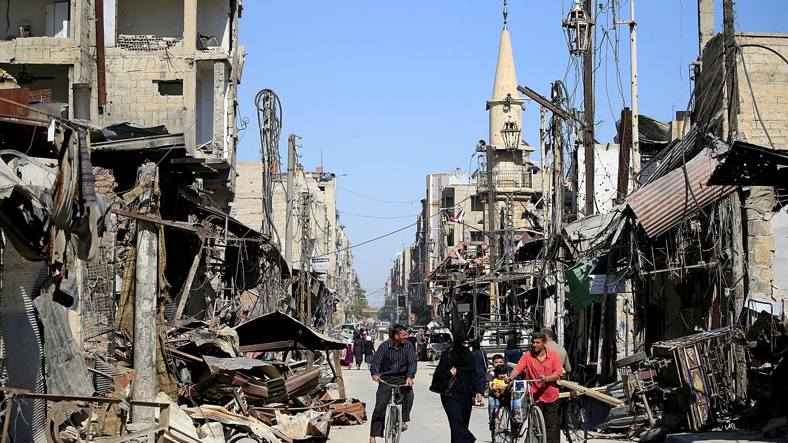 Suriye'nin başkenti Şam yakınlarındaki Duma kasabası, 23 Nisan 2018