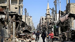 Suriye'nin başkenti Şam yakınlarındaki Duma kasabası, 23 Nisan 2018
