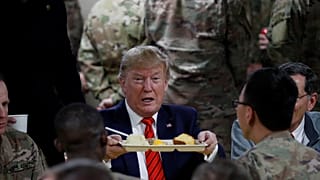 Trump had a Thanksgiving meal with troops at the Bagram air base in Aghanistan