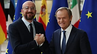تشارلز ميشيل الرئيس الجديد للمجلس الأوروبي ودونالد توسك الرئيس المنتهية ولايته للمجلس الأوروبي