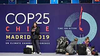 Le Centre des congrès à Madrid, où la COP25 est organisée, le 1er décembre 2019.