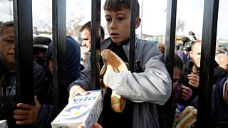 Residents crowd aid centre for food after deadly Albania quake
