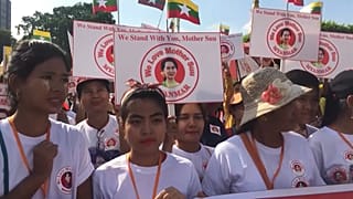 Aung Szan Szú Kjit támogatják