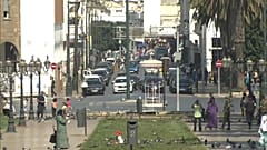 حركة أحد الشوراع في العاصمة المغربية الرباط