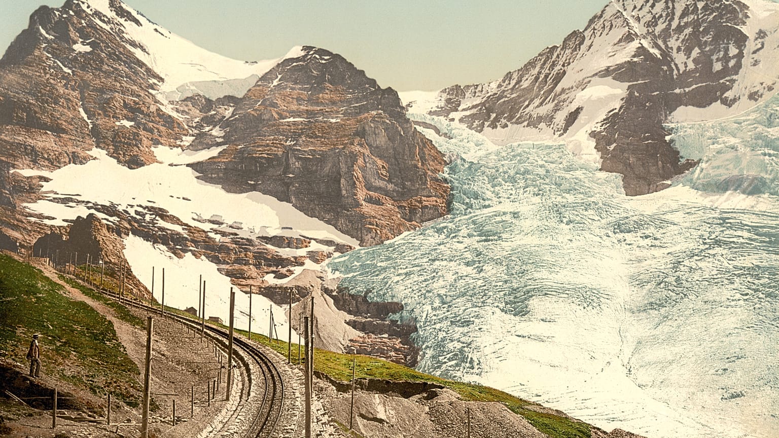 A Jungfrau alatti gleccserhármas 120 ével ezelőtt