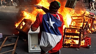 Protests in Santiago, Chile where the COP25 was supposed to have taken place