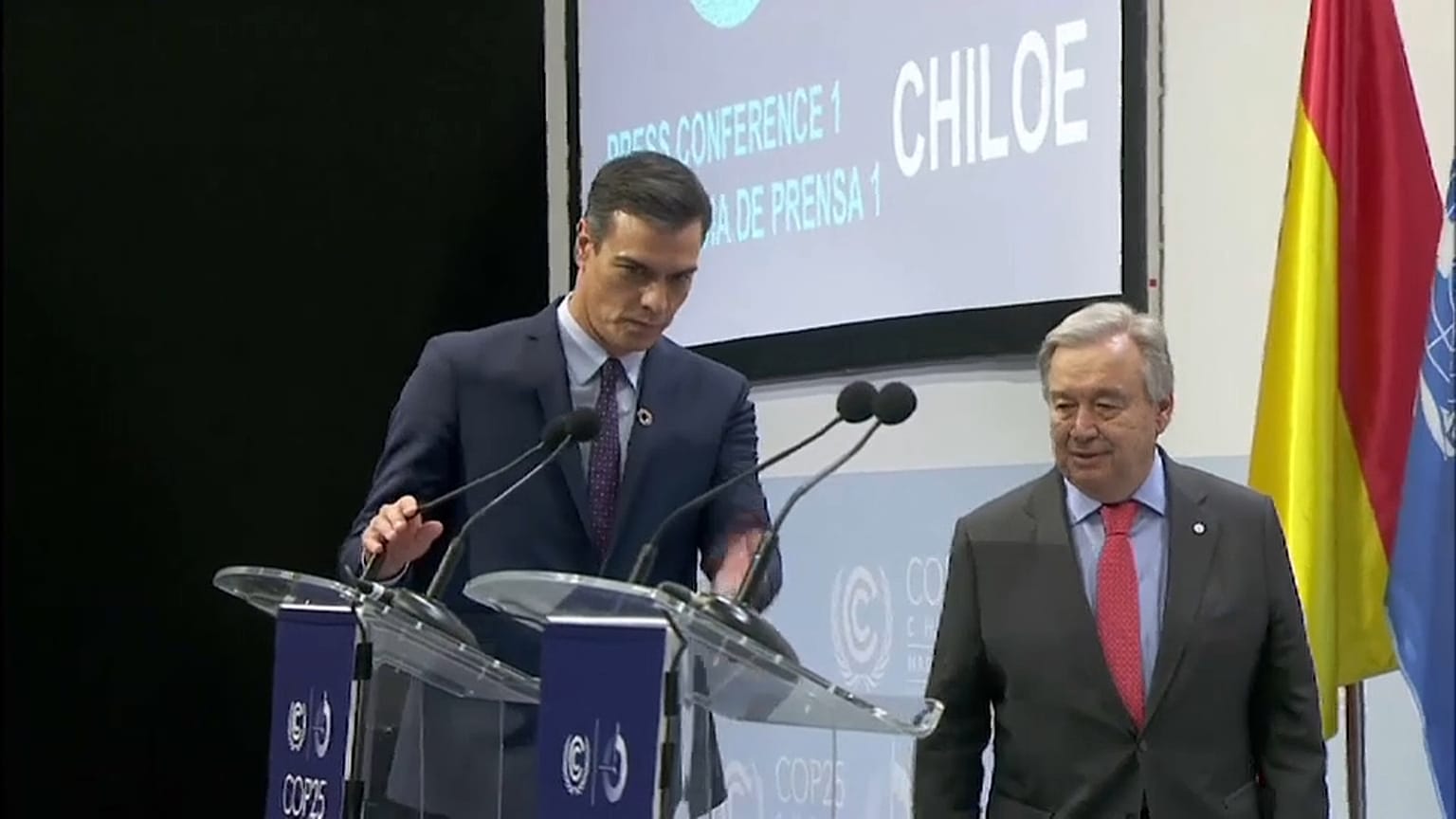Guterres y Sánchez aliados contra el cambio climático