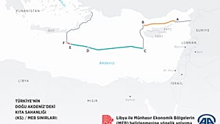 Ο προκλητικός χάρτης όπως τον δημοσιεύει το τουρκικό πρακτορείο Ανατολή