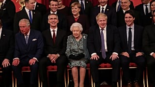 NATO leaders attend a reception at Buckingham Palace in London