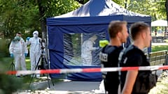 The crime scene in Berlin on August 23