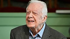 Former President Jimmy Carter teaches sunday school at Maranatha Baptist Church, Sunday, Nov. 3, 2019, in Plains, Ga. (AP Photo/John Amis)