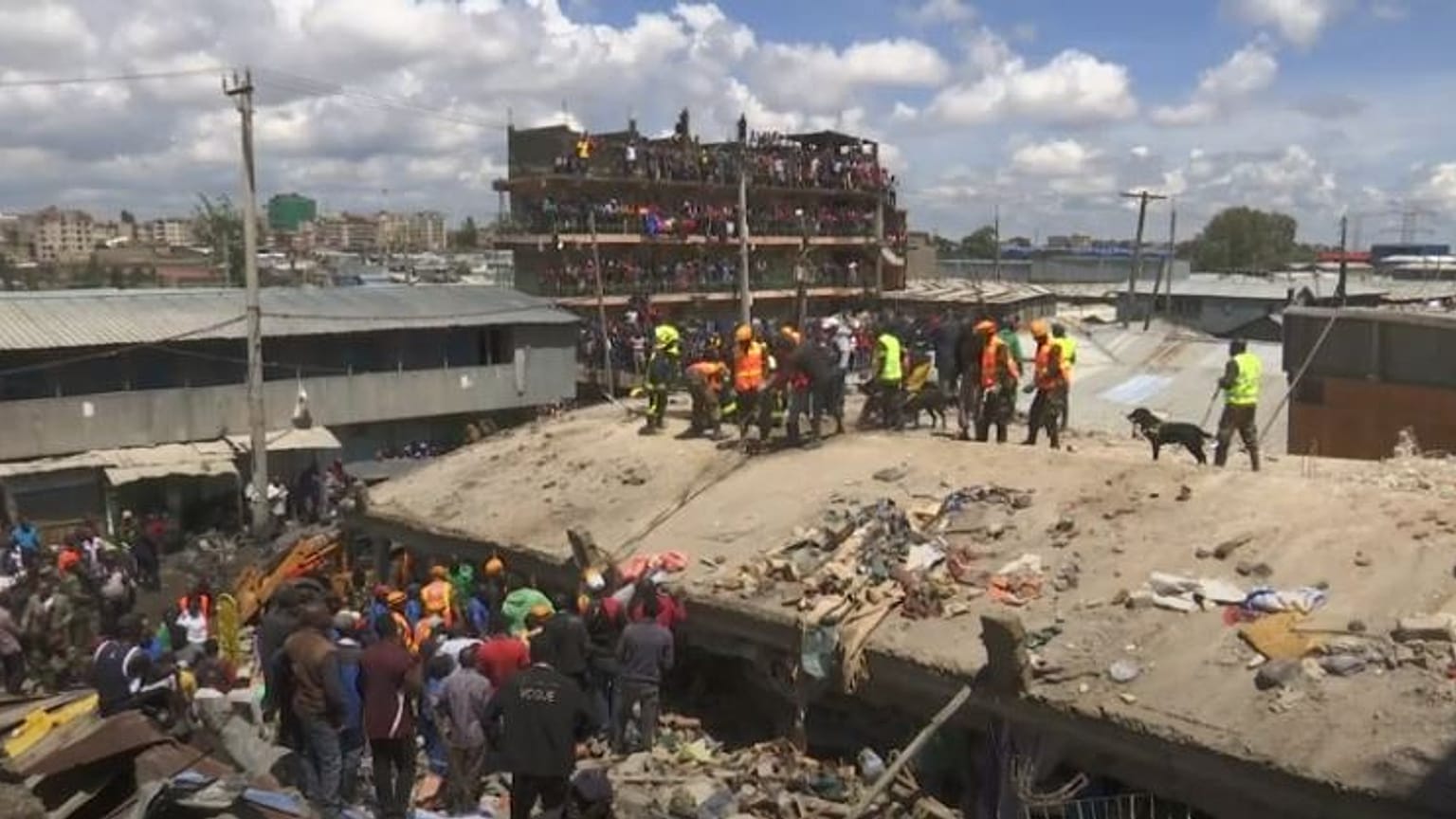Six-story building collapses in Kenyan capital, Nairobi, people feared trapped under rubble