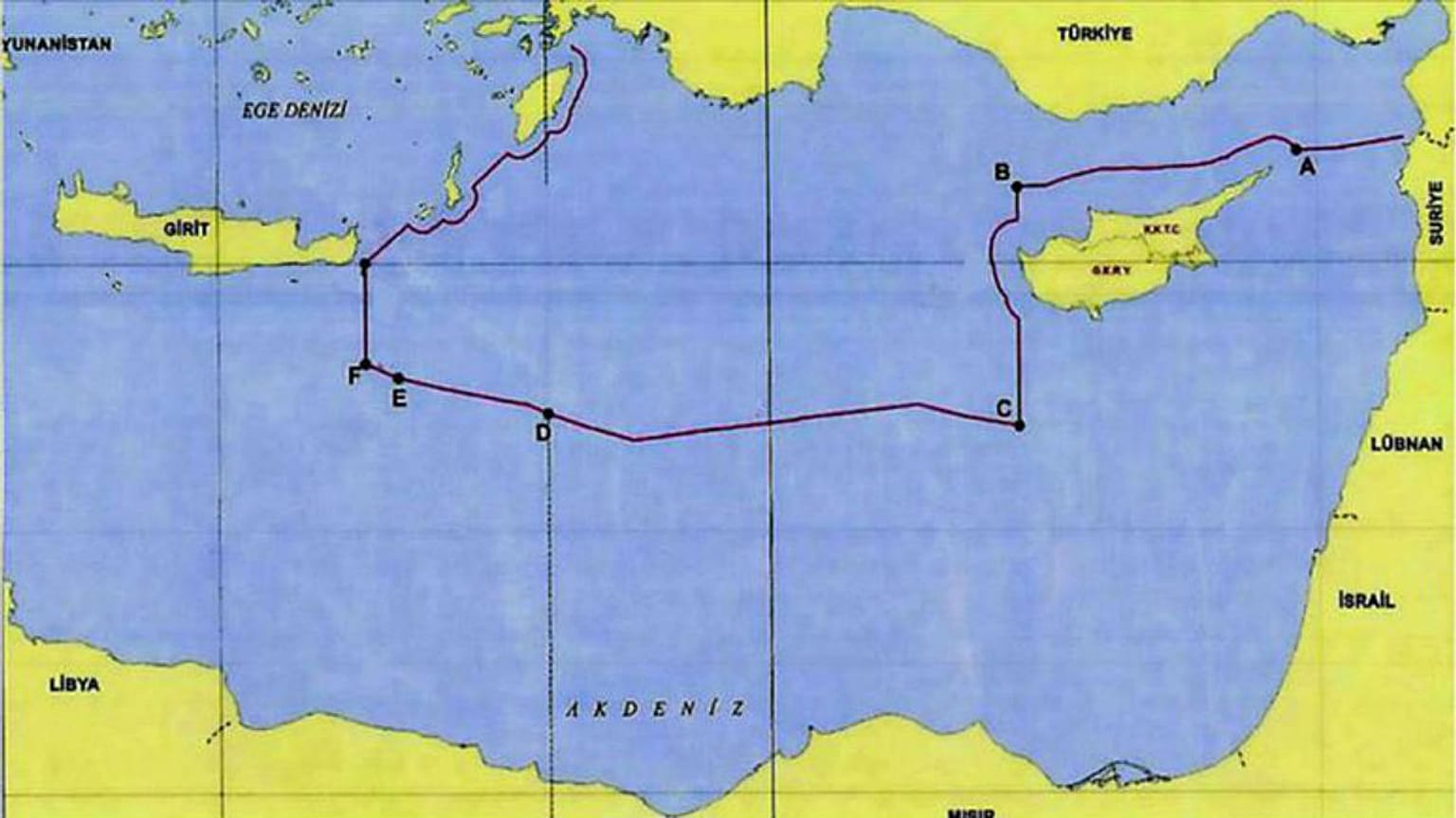 Türkiye ve Libya'nın imzaladığı Doğu Akdeniz'deki deniz sınırı ve Türkiye'nin MEB alanı - Telif hakkı Dışişleri Bakanlığı Hudut Genel Müdürü Büyükelçi Çağatay Erciyes 