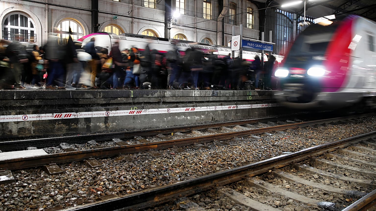 Gare Saint-Lazare in Paris on December 9, 2019.