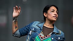 Ana Tijoux durante una actuación (Archivo)