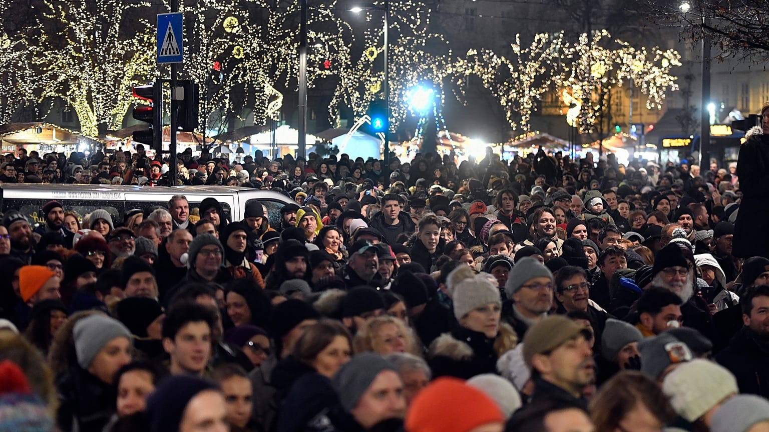 Tüntetés a kulturális törvénycsomag ellen 2019- december 9-én Budapesten