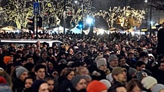 Tüntetés a kulturális törvénycsomag ellen 2019- december 9-én Budapesten
