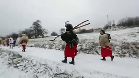 Gruselige Teufel an Sankt Nikolaus