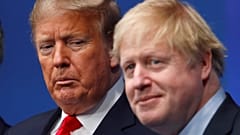El presidente de Estados Unidos Donald Trump y el Primer Ministro británico Boris Johnson.